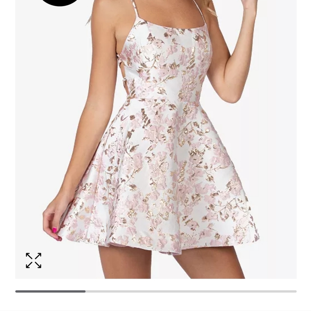 NEW rose gild lace up A-line dress